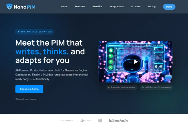NanoPIM homepage built with Web Mage